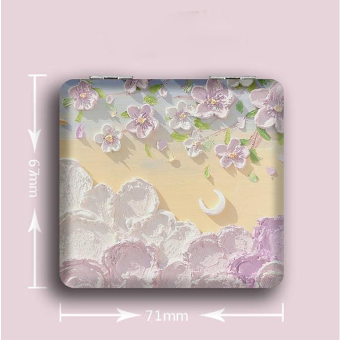 コンパクト ミラー 鏡 花柄 両面ミラー 折りたたみ 鏡 四角 拡大鏡 手鏡 化粧直し スキンケア メイク 女性 鏡 ハンドミラー ミニミラー 携帯 |  | 01