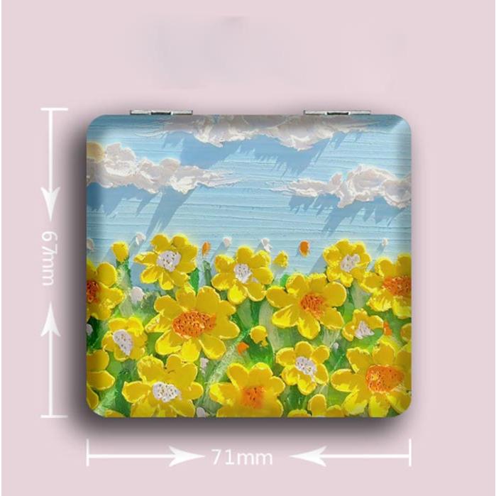 コンパクト ミラー 鏡 花柄 両面ミラー 折りたたみ 鏡 四角 拡大鏡 手鏡 化粧直し スキンケア メイク 女性 鏡 ハンドミラー ミニミラー 携帯 |  | 03