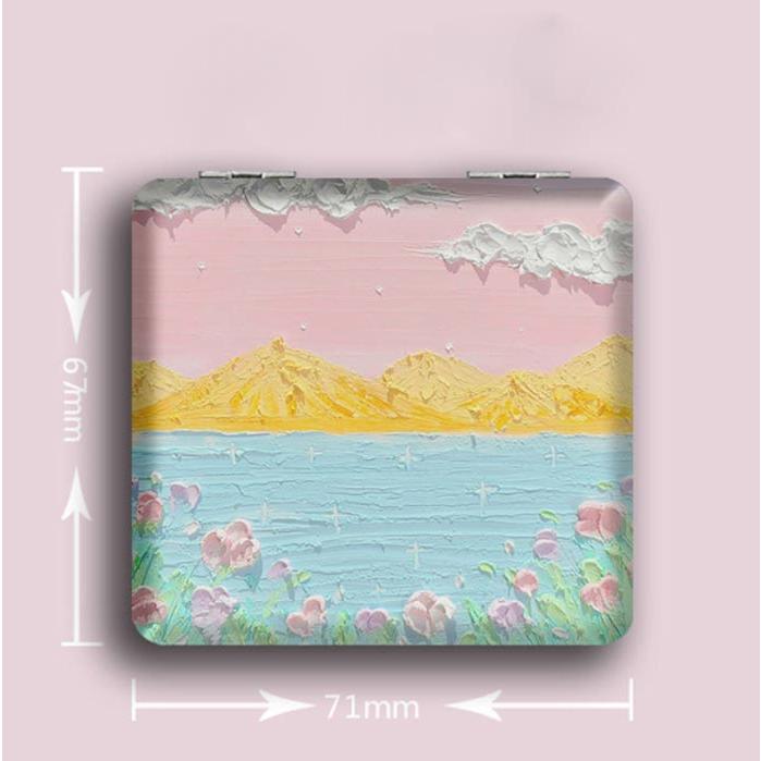 コンパクト ミラー 鏡 花柄 両面ミラー 折りたたみ 鏡 四角 拡大鏡 手鏡 化粧直し スキンケア メイク 女性 鏡 ハンドミラー ミニミラー 携帯 |  | 04