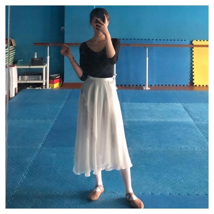 バレエ 巻きスカート 60cm 80cm丈 大人 ダンススカート 無地 ラップ