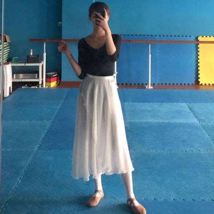 バレエ 巻きスカート 60cm 80cm丈 大人 ダンススカート 無地 ラップ