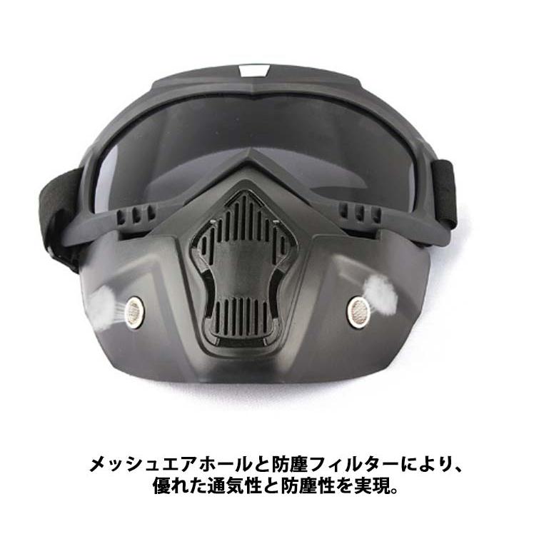 バイク用 フェイスガード フルフェイスマスク 走行風 飛散物 ほこり