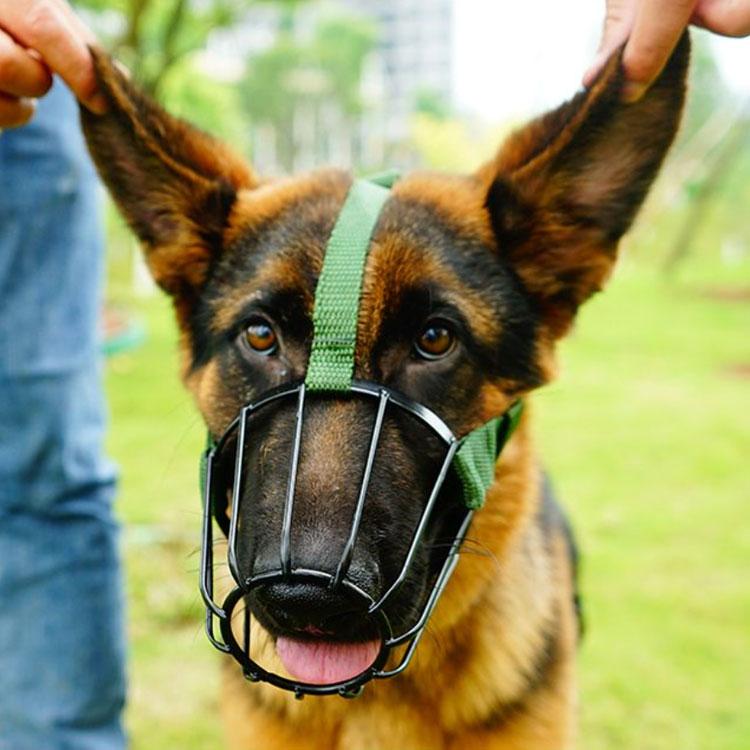 犬用 口輪 犬のマズル 金属製 カゴ型 はずれない 通気性 水飲み 調節