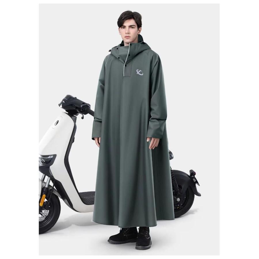 男女兼用 メンズ バイク 自転車 レインポンチョ 原付ポンチョ ロング