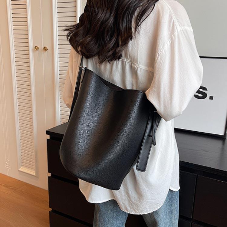 2WAY レディース 巾着バッグ ワンハンドル ワンショルダー シンプル