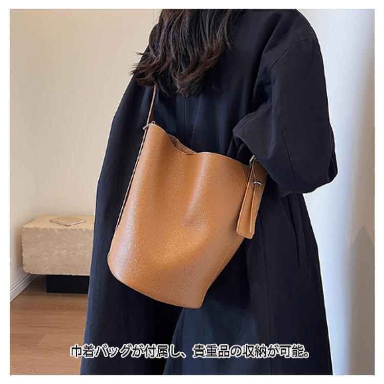 2WAY レディース 巾着バッグ ワンハンドル ワンショルダー シンプル