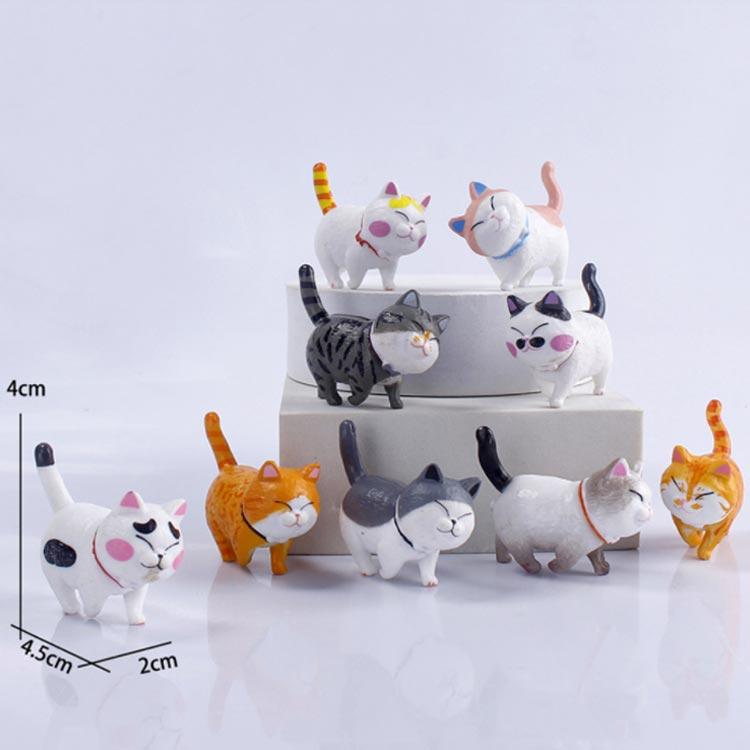 置物 動物置物 ネコちゃん9匹セット 猫 可愛い ねこ カーアクセサリー
