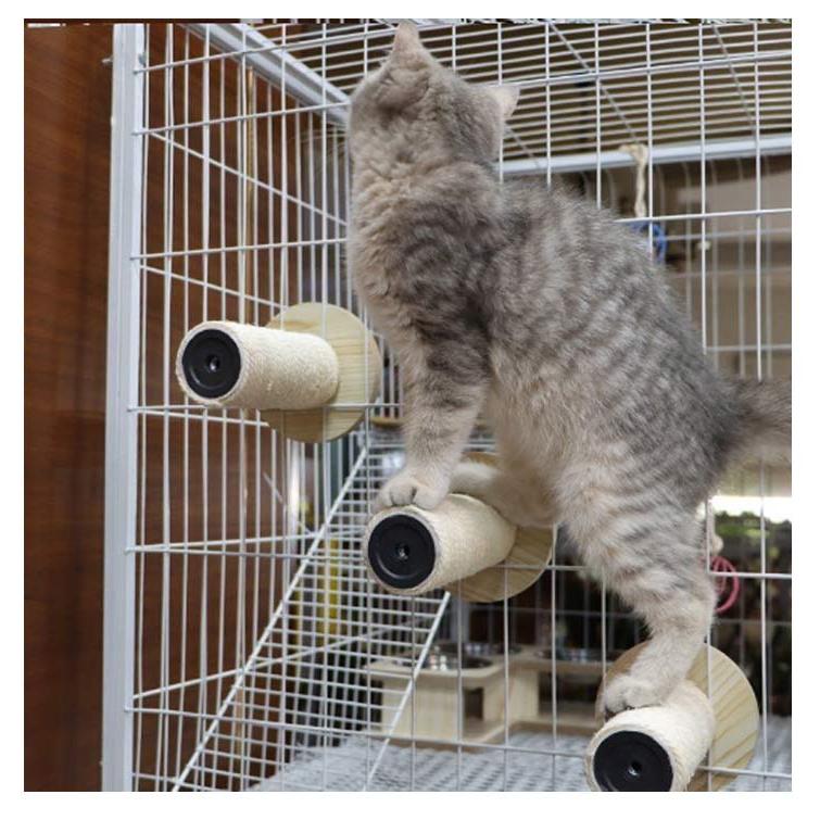 猫 遊べる爪研ぎポール 3本入り ポール 階段 滑り止め付 爪とぎ 猫用