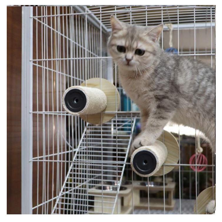 猫 遊べる爪研ぎポール 3本入り ポール 階段 滑り止め付 爪とぎ 猫用 