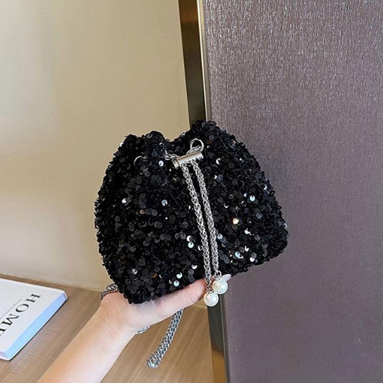 斜め掛け コンパクト バッグ ミニ スパンコール ショルダーバッグ ミニ