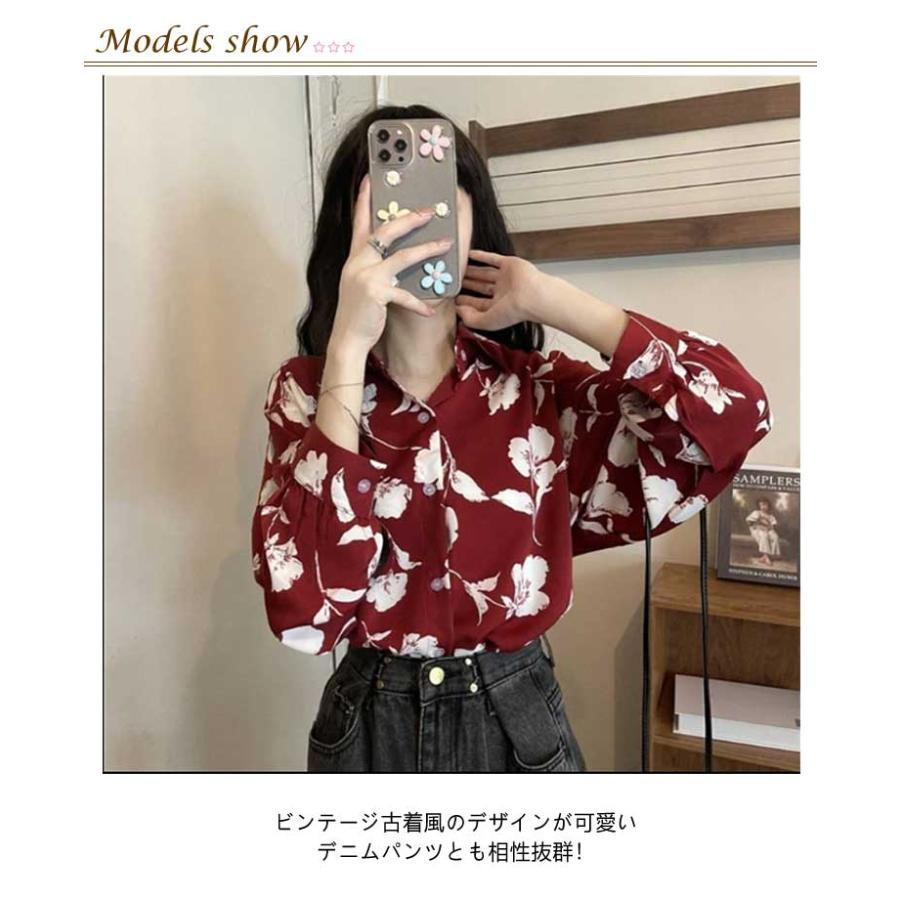 シャツ レディース 総柄 開襟シャツ ハワイシャツ 花柄 カジュアル