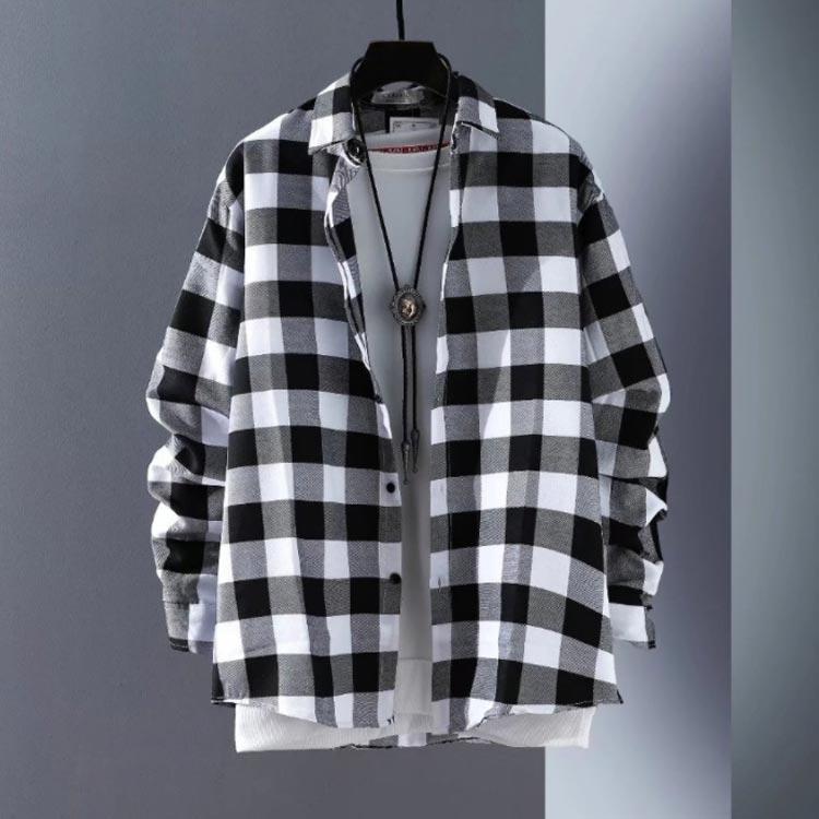 カジュアルシャツ 春 長袖シャツ メンズ チェックシャツ 長袖 チェック