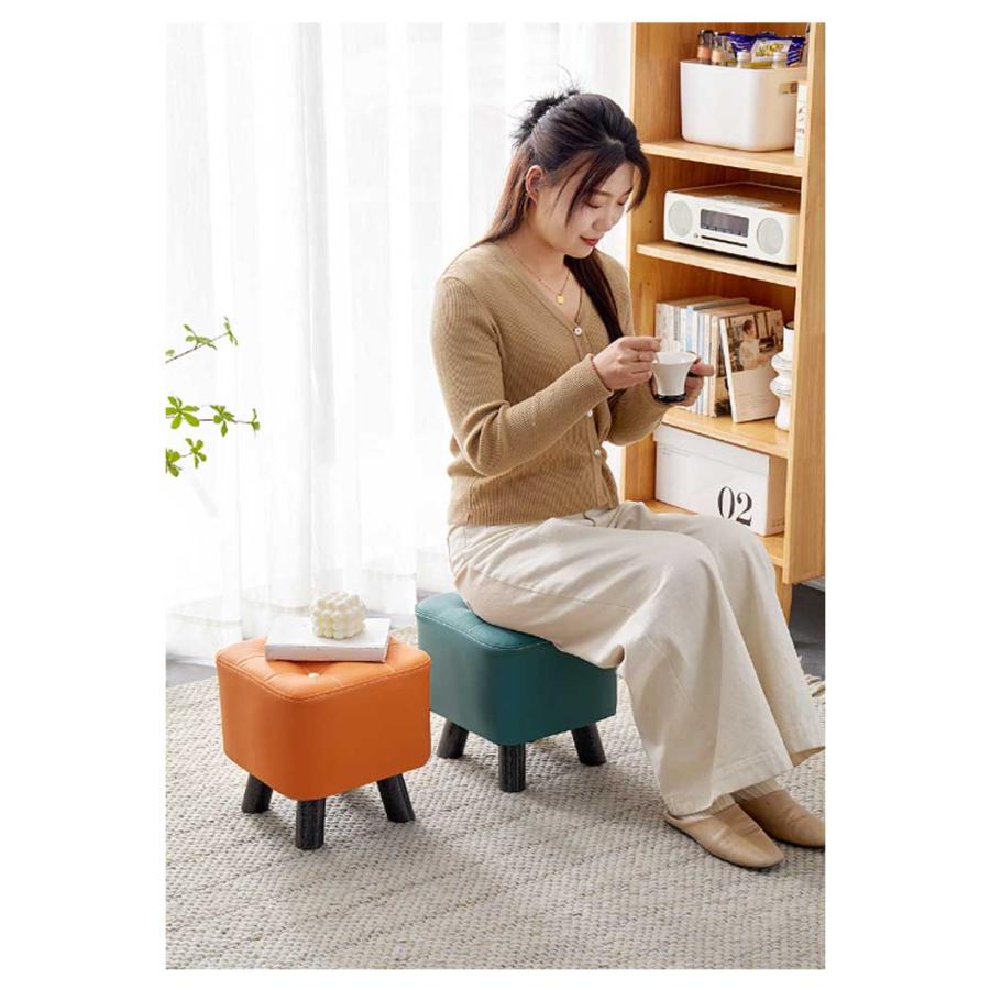 オットマン　未使用　スツール ユアサプライムス.com｜スツール 木製 おしゃれな天然木 アッシュ