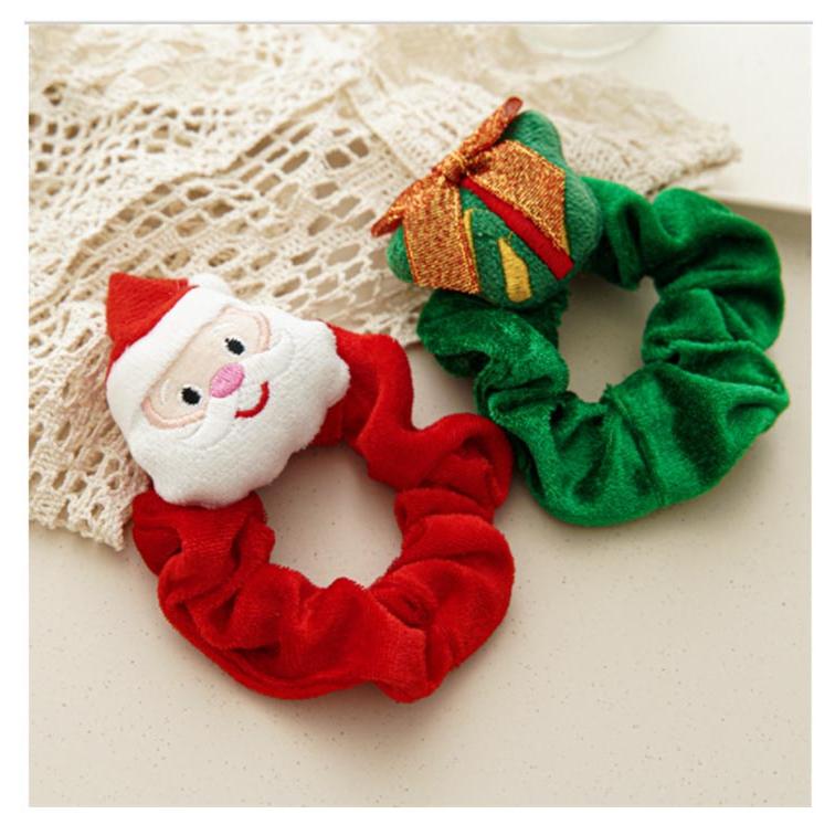 クリスマス 髪留め 6個セット 髪飾り シュシュ サンタ ヘアバンド