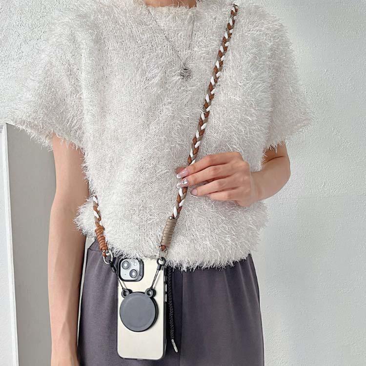 マツモク製 SG Pearl ストラップ＆ケース付 マグセーフ対応 クロスボディストラップ スマートフォン 携帯電話