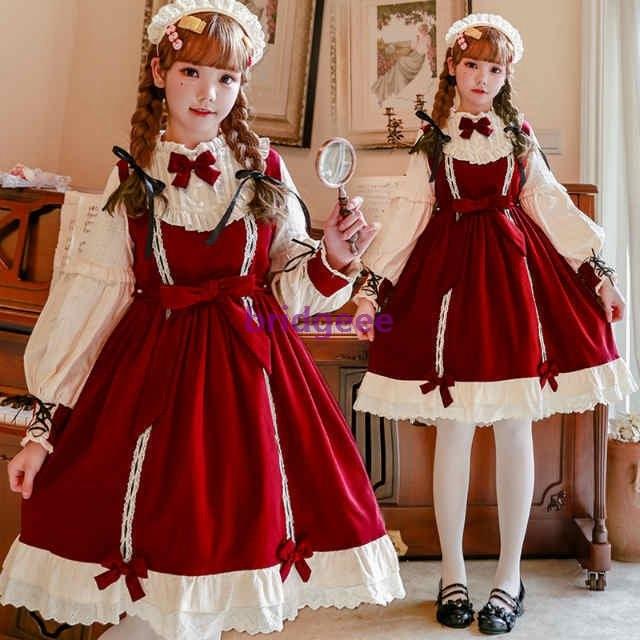 お歳暮 レディースファッション コスチューム コスプレ衣装 ゴシック ロリータ服 甘カワ クラシカル ロリータ ヘアバンド ワンピースドレス 売り切れ必至 Atinkaonline Com