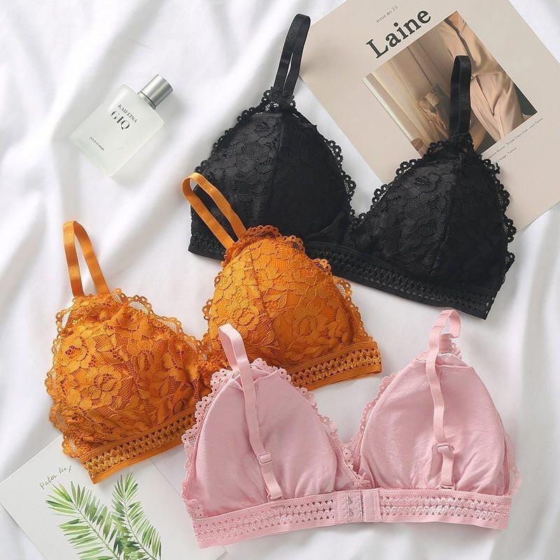 三角ブラジャー 下着 単品 ノンワイヤー レース パット取り外し可能 レディース 女性 女子高生 女の子 おしゃれ かわいい 単色 シンプル インナー Brid 7425attnn ブリッジー 通販 Yahoo ショッピング