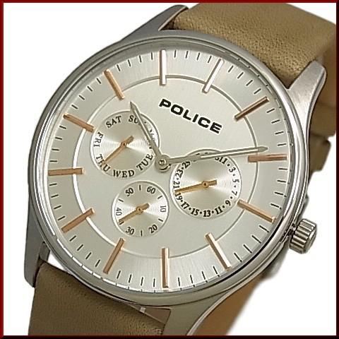 POLICE ポリス コーテシー メンズ腕時計 マルチカレンダー シルバー
