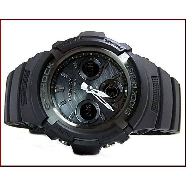 CASIO G-SHOCK カシオ Gショック ソーラー電波腕時計 アナデジモデル マルチバンド6 マットブラック AWG-M100B-1A 海外モデル｜bright-bright｜02