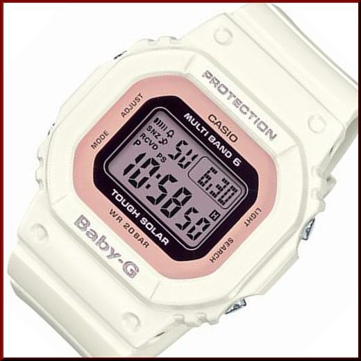 CASIO Baby-G カシオ ベビーG ソーラー電波腕時計 レディース ホワイト/ライトピンク 国内正規品 BGD-5000-7DJF｜bright-bright