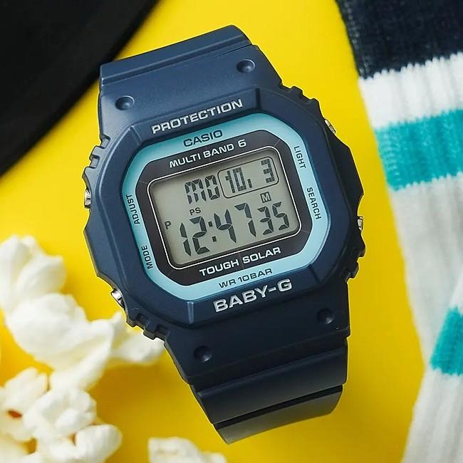 腕時計、アクセサリー レディース腕時計 CASIO Baby-G カシオ ベビーG ソーラー電波腕時計 レディース ネイビー 