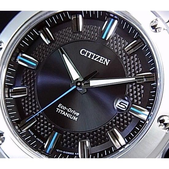 CITIZEN エコドライブ シチズン チタンモデル メンズ腕時計 ソーラー ブラック文字盤 メタルベルト BM7130-58E MADE