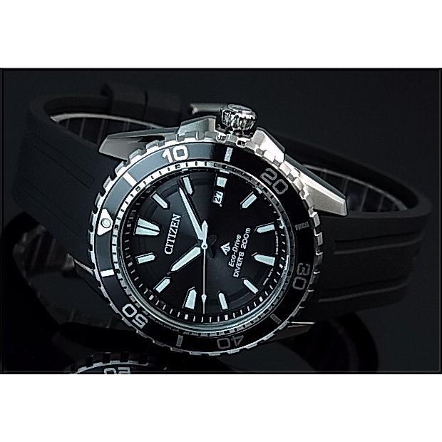 CITIZEN PROMASTER シチズン プロマスター メンズ腕時計 エコドライブ ダイバーズ ブラック文字盤 ブラックラバーベルト  BN0190-15E 海外モデル