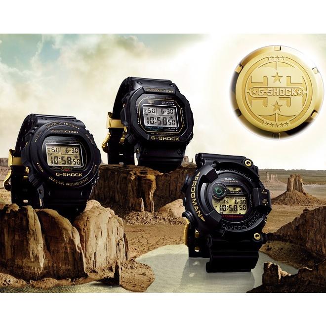 【訳あり外箱キズ凹み有】CASIO G-SHOCK カシオ Gショック メンズ腕時計 35周年記念限定モデル ブラック/ゴールド 海外モデル  DW-5035D-1B