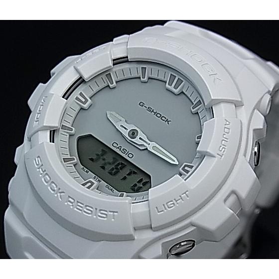 CASIO G-SHOCK カシオ Gショック メンズ腕時計 アナデジモデル ミリタリーカラー ホワイト 海外モデル G-100CU-7A｜bright-bright｜06