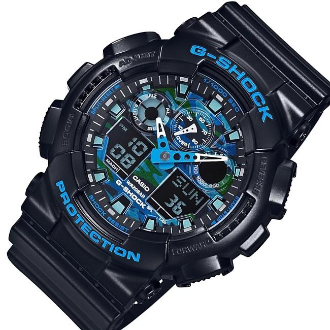 G-SHOCK CASIO カシオ Gショック ブルーカモフラージュ / ブラック 