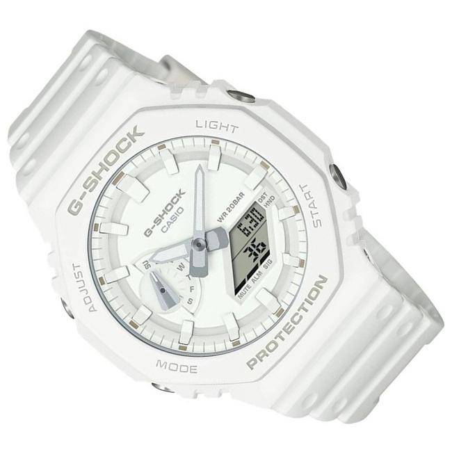CASIO/G-SHOCK カシオ/Gショック カーボンコアガード構造 アナデジモデル メンズ腕時計 ホワイト(海外モデル)GA-2100-7A7の画像