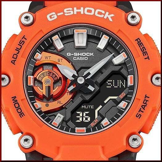 【美品】G-SHOCK オレンジ カーボンコアガード GA-2200M-4AJF GA-2200M-4AJF | CASIO
