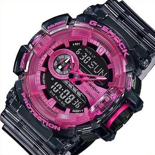 CASIO G-SHOCK カシオ Gショック アナデジ メンズ腕時計 Clear Skeleton ブラックスケルトン/ピンク 海外モデル  GA-400SK-1A4 : ga-400sk-1a4 : BRIGHTヤフー店 - 通販 - Yahoo!ショッピング