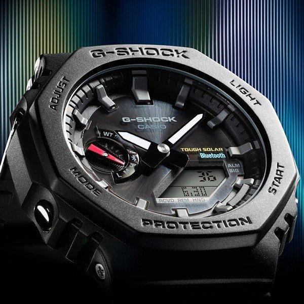 CASIO G-SHOCK カシオ Gショック カーボンコアガード構造 スマートフォンリンク ソーラー腕時計 アナデジモデル メンズ ブラック 海外モデル GA-B2100-1A｜bright-bright｜07