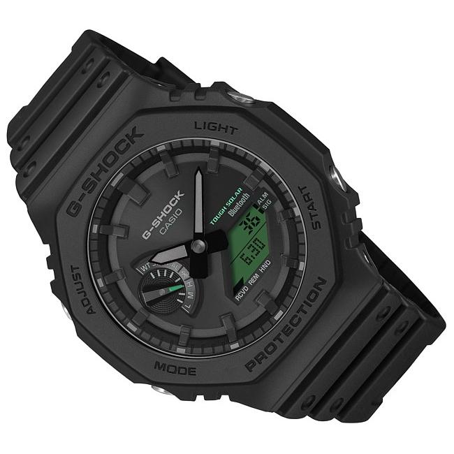 CASIO G-SHOCK カシオ Gショック スマートフォンリンク ソーラー腕時計 アナデジ メンズ ブラック/グリーン 国内正規品 GA-B2100BEG-1AJFの画像