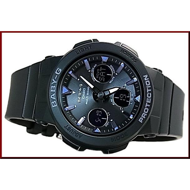 CASIO G-SHOCK Baby-G カシオ Gショック ベビーG ソーラー電波腕時計 ペアウォッチ ラバーベルト ブラック 国内正規品 GAW-100B-1AJF/BGA-2500-1AJFの画像