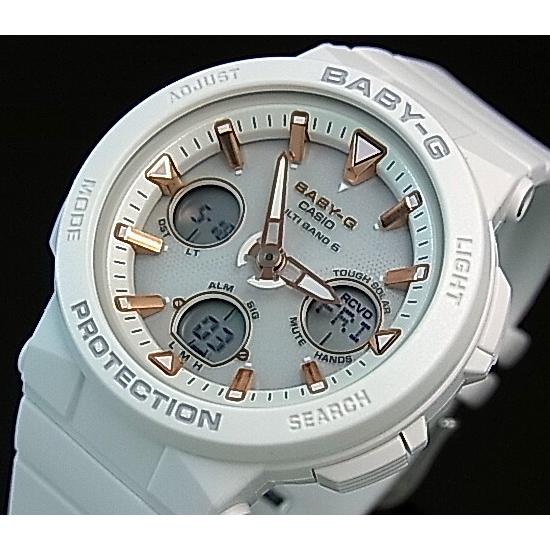 CASIO G-SHOCK Baby-G カシオ Gショック ベビーG ソーラー電波腕時計 ペアウォッチ ラバーベルト ブラック/ホワイト 国内正規品 GAW-100B-1AJF/BGA-2500-7AJFの画像
