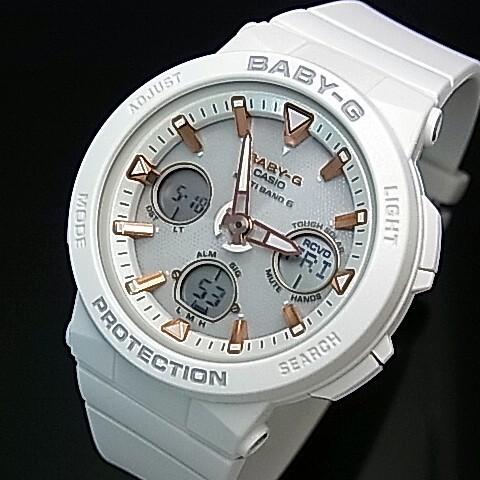 CASIO G-SHOCK Baby-G カシオ Gショック ベビーG ソーラー電波腕時計 ペアウォッチ ラバーベルト ブラック/ホワイト 国内正規品 GAW-100B-1AJF/BGA-2500-7AJFの画像