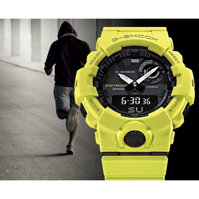 CASIO G-SHOCK カシオ Gショック ジー・スクワット モバイルリンクモデル メンズ腕時計 イエロー 国内正規品 GBA-800-9AJF｜bright-bright｜09