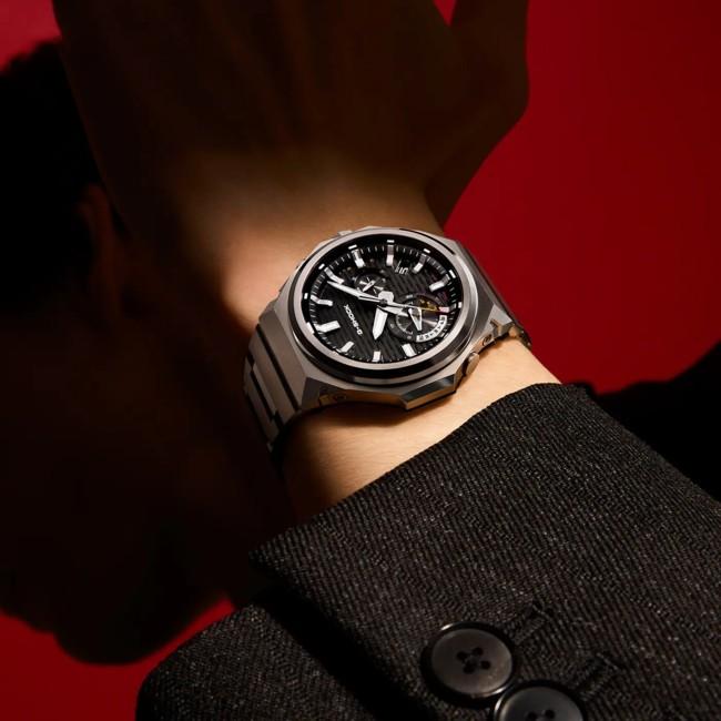 CASIO/G-SHOCK カシオ/Gショック G-STEEL/Gスチール モバイルリンク ソーラー腕時計 メンズ ブラック文字盤 メタルベルト 海外モデル GST-B1000D-1Aの画像