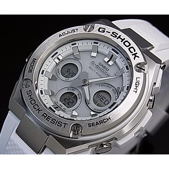 CASIO G-SHOCK カシオ Gショック G-STEEL Gスチール Sサイズ ソーラー電波腕時計 メンズ ホワイト文字盤 ホワイトラバーベルト 国内正規品 GST-W310-7AJF｜bright-bright｜06