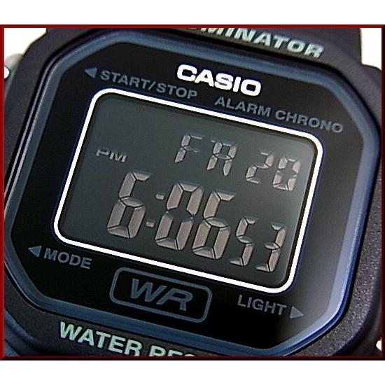 CASIO Standard カシオ スタンダード アラームクロノ レディース腕時計 デジタル液晶モデル ラバーベルト ブラック 海外モデル LA-20WH-1B｜bright-bright｜03