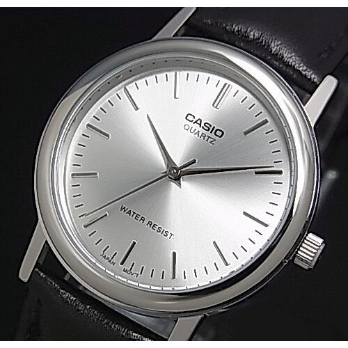 CASIO Standard カシオ スタンダード ペアウォッチ 腕時計 シルバー文字盤 ブラックレザーベルト 海外モデル MTP-1095E-7A/LTP-1095E-7A｜bright-bright｜03