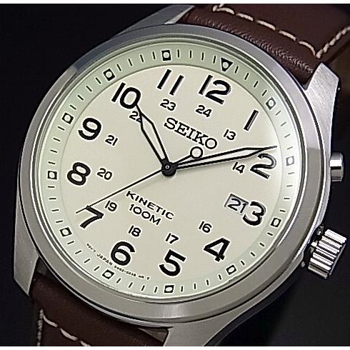 Seiko Kinetic セイコー キネティック メンズ腕時計 ブラウンレザーベルト アイボリー文字盤 海外モデル Ska723p1 Ska723p1 Brightヤフー店 通販 Yahoo ショッピング