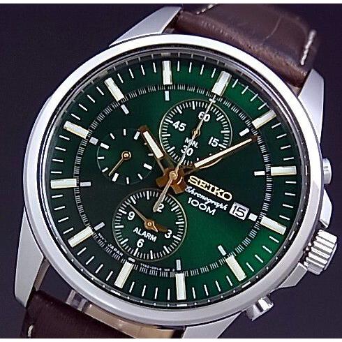 SEIKO クロノグラフ 腕時計 ダークグリーン【SNAF09P1】 Amazon.co.jp: セイコー SEIKO クロノグラフ 腕時計 SNAF09P1