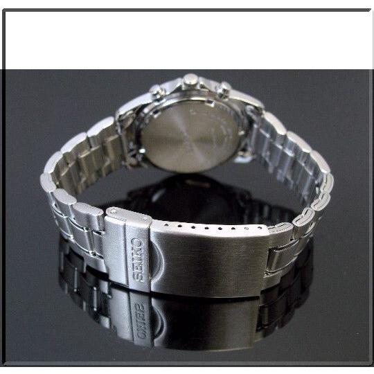 SEIKO セイコー クロノグラフ メンズ腕時計 ネイビー文字盤