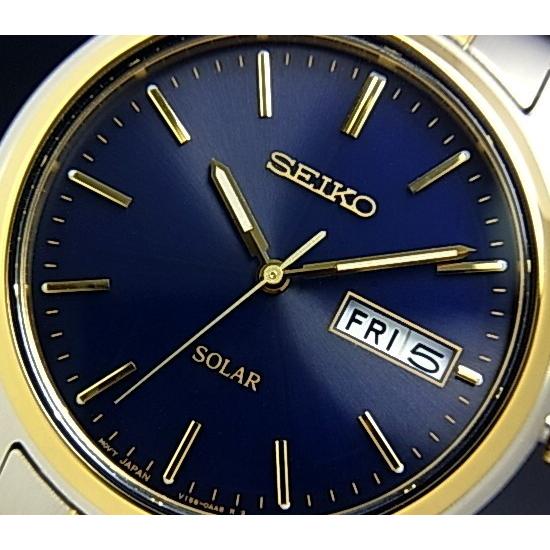 SEIKO セイコー ソーラー時計 メンズ腕時計 コンビメタルベルト SEIKO セイコー ソーラー時計 メンズ腕時計 コンビメタルベルト