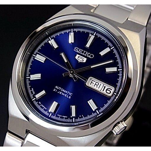 SEIKO５ セイコー5 / セイコーファイブ メンズ腕時計 自動巻 メタルベルト ネイビー文字盤 SNKC51J1 MADE IN JAPAN 海外モデル｜bright-bright