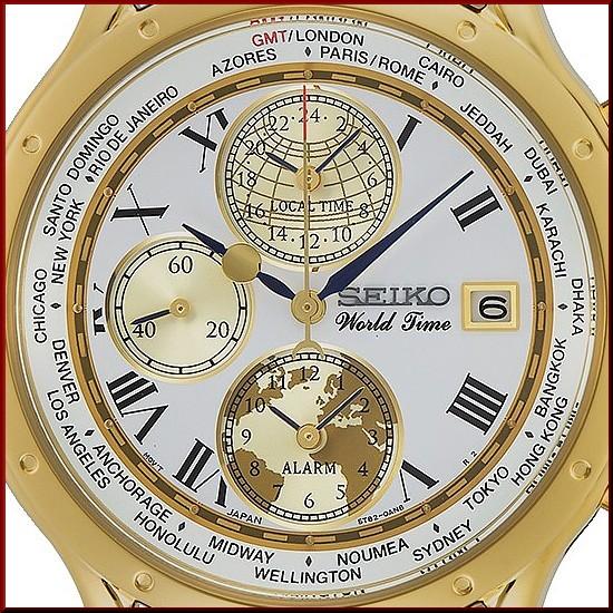 SEIKO　美品　アラーム　ワールドタイム　メンズ　腕時計 SEIKO WORLD TIME セイコー ワールドタイム メンズ腕時計