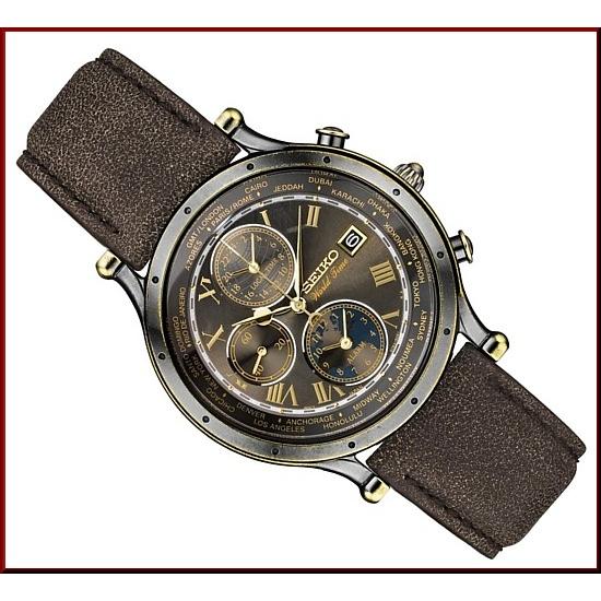 人気　SEIKO ALARM セイコー アラーム　金色 メンズ　腕時計　美品 SEIKO WORLD TIME セイコー ワールドタイム メンズ腕時計